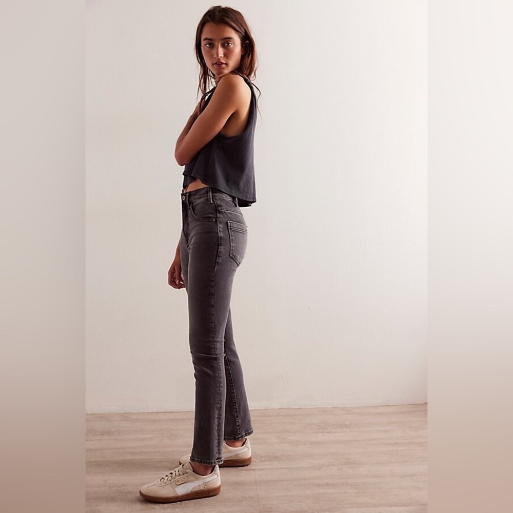 Free People Low Maintenance Mid Rise Crop Boot Jeans